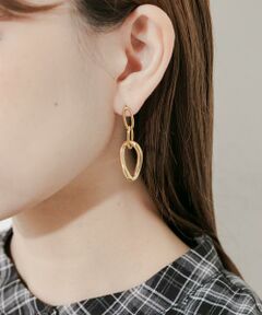 SMELLY / スメリー ピアス・イヤリング | ステンレスニュアンスオーバルチェーンピアス