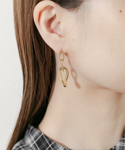 SMELLY / スメリー ピアス・イヤリング | ステンレスニュアンスオーバルチェーンピアス | 詳細5