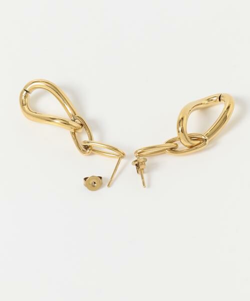 SMELLY / スメリー ピアス・イヤリング | ステンレスニュアンスオーバルチェーンピアス | 詳細6