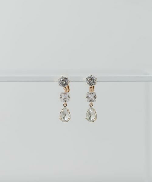 SMELLY / スメリー ピアス・イヤリング | トリプルビジューイヤリング | 詳細1