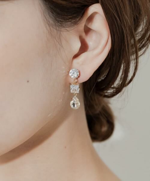 SMELLY / スメリー ピアス・イヤリング | トリプルビジューイヤリング | 詳細6