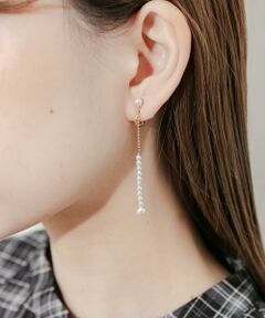 SMELLY / スメリー ピアス・イヤリング | パールラインロングチェーンイヤリング