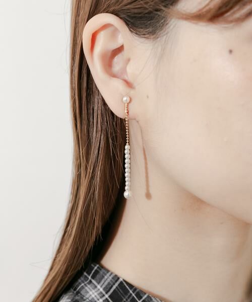 SMELLY / スメリー ピアス・イヤリング | パールラインロングチェーンイヤリング | 詳細2