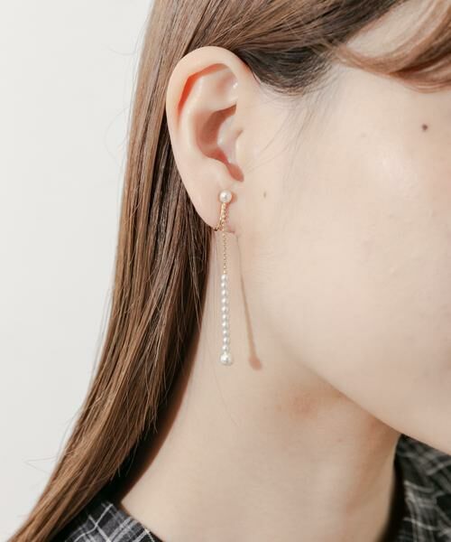 SMELLY / スメリー ピアス・イヤリング | パールラインロングチェーンイヤリング | 詳細3