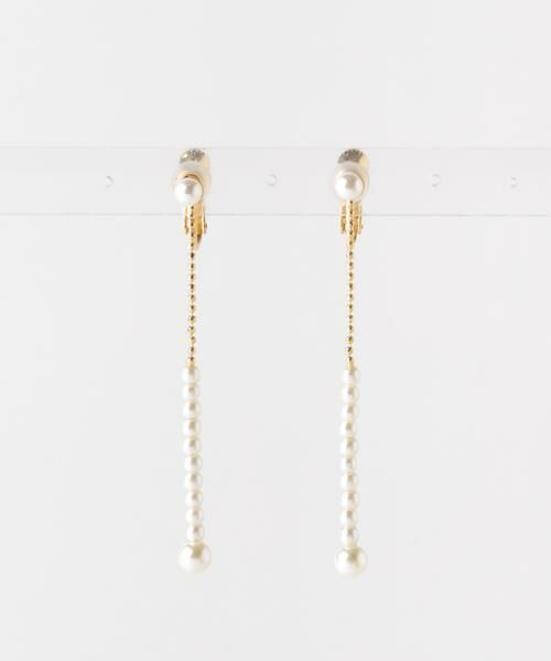 SMELLY / スメリー ピアス・イヤリング | パールラインロングチェーンイヤリング | 詳細4