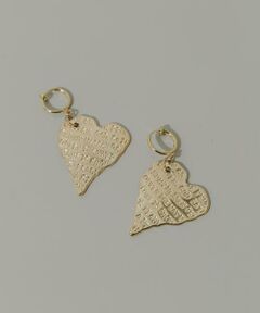 SMELLY / スメリー ピアス・イヤリング | メッセージハートプレートイヤリング