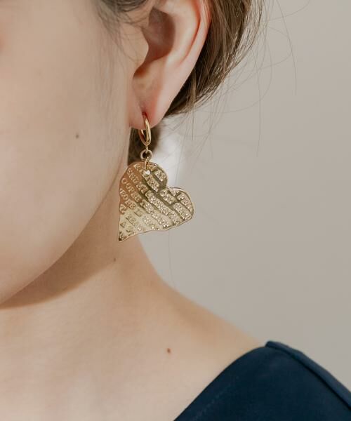 SMELLY / スメリー ピアス・イヤリング | メッセージハートプレートイヤリング | 詳細2