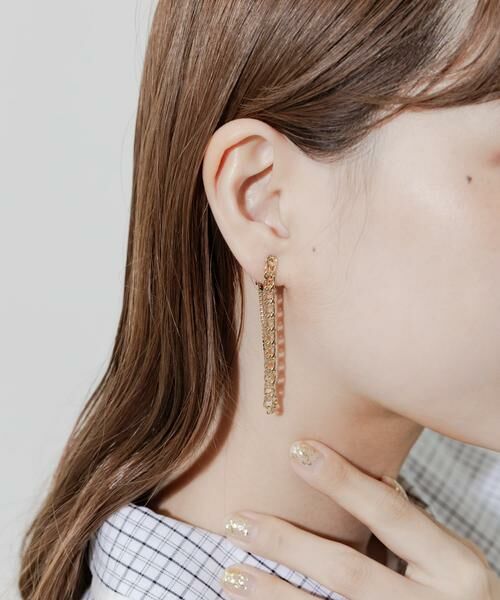 SMELLY / スメリー ピアス・イヤリング | コンビチェーンロングイヤリング | 詳細2