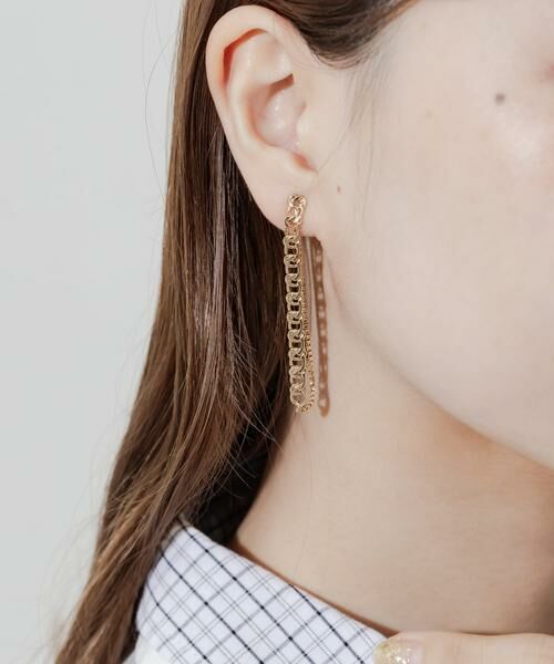 SMELLY / スメリー ピアス・イヤリング | コンビチェーンロングイヤリング | 詳細3