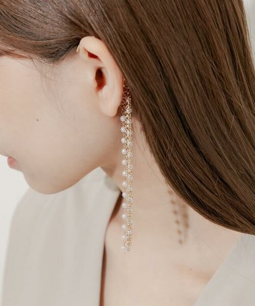 SMELLY / スメリー ピアス・イヤリング | ロングチェーンパールイヤーフック | 詳細3