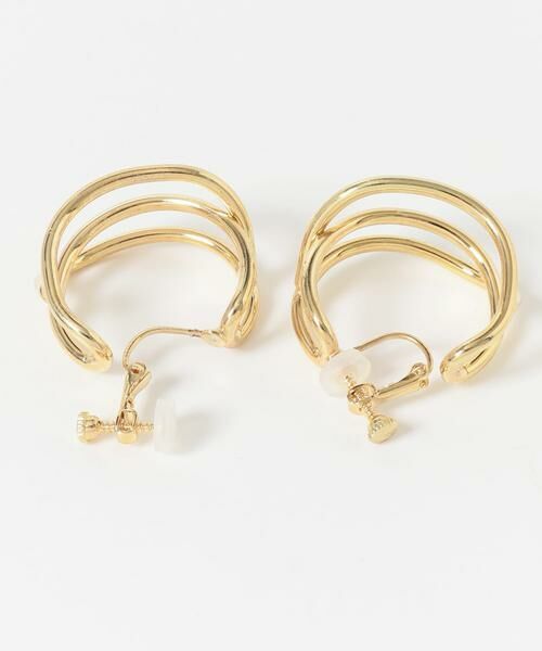 SMELLY / スメリー ピアス・イヤリング | ニュアンスメタルワイドフープイヤリング | 詳細7