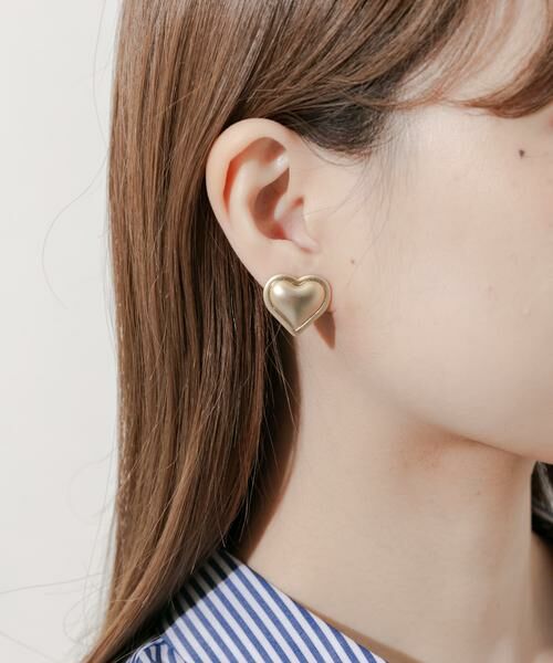 SMELLY / スメリー ピアス・イヤリング | マットハートイヤリング | 詳細3