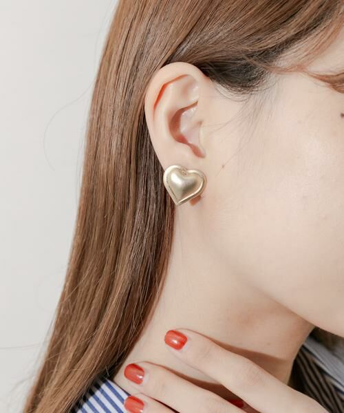 SMELLY / スメリー ピアス・イヤリング | マットハートイヤリング | 詳細4
