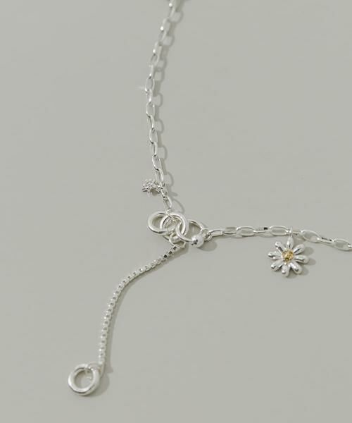 SMELLY / スメリー ネックレス・ペンダント・チョーカー | フラワーチャームコンビチェーンYネックレス | 詳細1