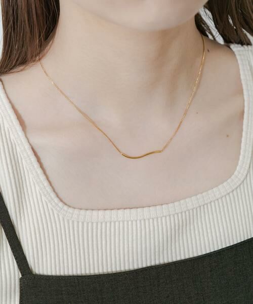 SMELLY / スメリー ネックレス・ペンダント・チョーカー | ステンレススリムカーブバーネックレス | 詳細1