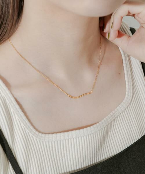 SMELLY / スメリー ネックレス・ペンダント・チョーカー | ステンレススリムカーブバーネックレス | 詳細2