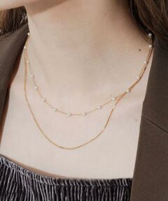 SMELLY / スメリー ネックレス・ペンダント・チョーカー | ステンレスパール2レイヤードネックレス