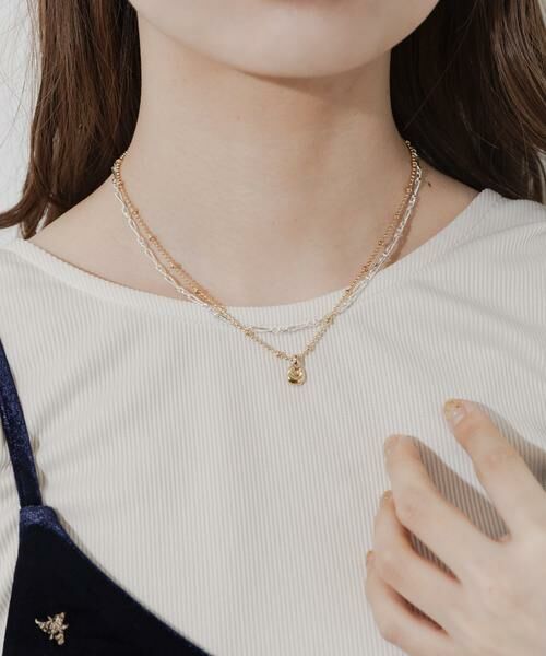 SMELLY / スメリー ネックレス・ペンダント・チョーカー | メタルチャームコンビメッキ2セットネックレス | 詳細1