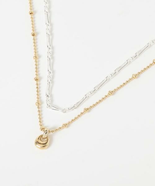 SMELLY / スメリー ネックレス・ペンダント・チョーカー | メタルチャームコンビメッキ2セットネックレス | 詳細3