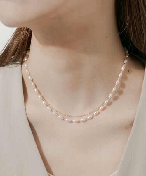 SMELLY / スメリー ネックレス・ペンダント・チョーカー | オーバルパール２セットネックレス | 詳細3