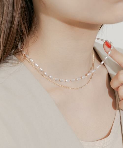 SMELLY / スメリー ネックレス・ペンダント・チョーカー | オーバルパール２セットネックレス | 詳細5