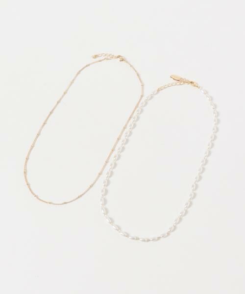 SMELLY / スメリー ネックレス・ペンダント・チョーカー | オーバルパール２セットネックレス | 詳細6