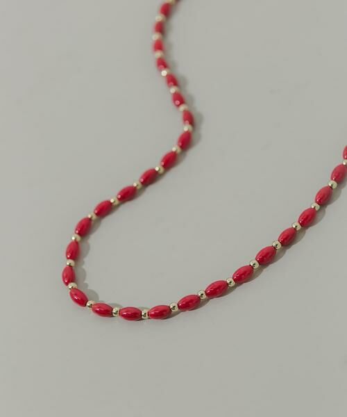 SMELLY / スメリー ネックレス・ペンダント・チョーカー | カラーオーバルビーズネックレス | 詳細1