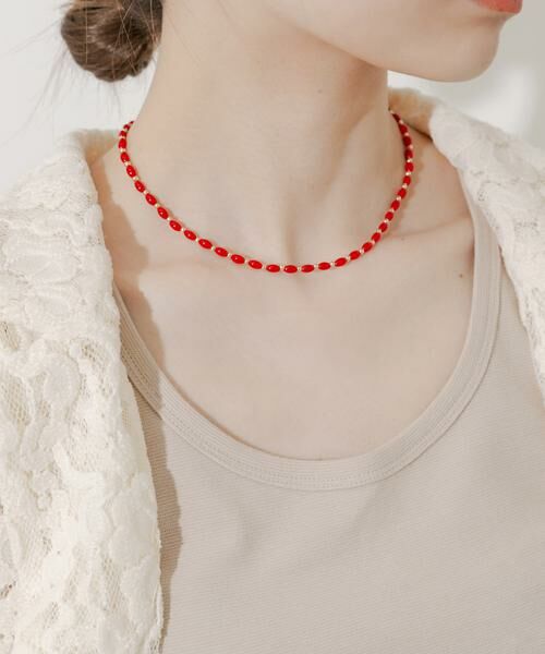 SMELLY / スメリー ネックレス・ペンダント・チョーカー | カラーオーバルビーズネックレス | 詳細2