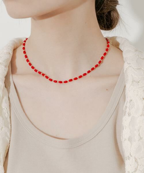 SMELLY / スメリー ネックレス・ペンダント・チョーカー | カラーオーバルビーズネックレス | 詳細4