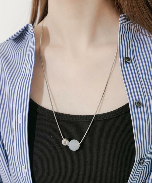 SMELLY / スメリー ネックレス・ペンダント・チョーカー | ダブルボールトップスライドネックレス | 詳細1