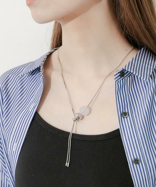SMELLY / スメリー ネックレス・ペンダント・チョーカー | ダブルボールトップスライドネックレス | 詳細3