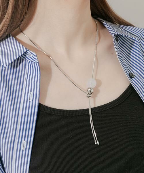 SMELLY / スメリー ネックレス・ペンダント・チョーカー | ダブルボールトップスライドネックレス | 詳細4