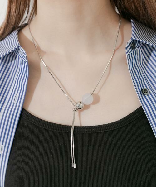 SMELLY / スメリー ネックレス・ペンダント・チョーカー | ダブルボールトップスライドネックレス | 詳細5