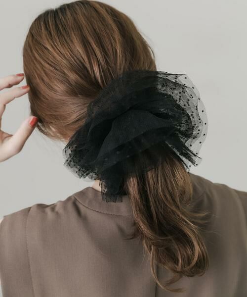 SMELLY / スメリー ヘアゴム・シュシュ | ドットチュールボリュームシュシュ | 詳細2