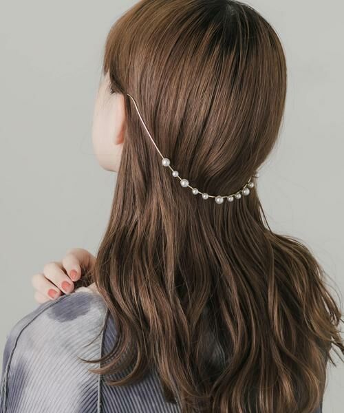 SMELLY / スメリー ヘアアクセサリー | パールバックカチューシャ | 詳細1