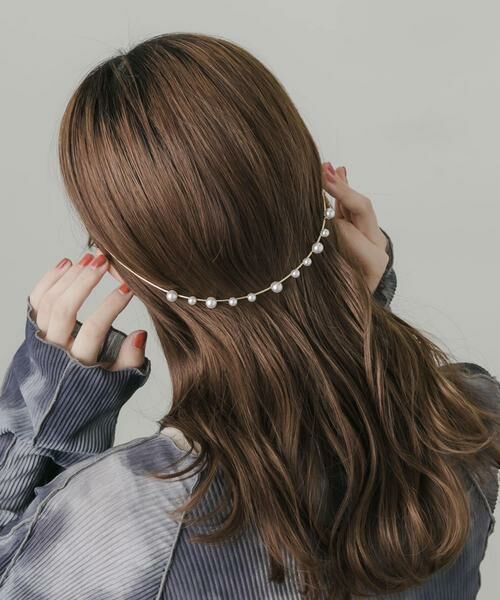 SMELLY / スメリー ヘアアクセサリー | パールバックカチューシャ（ゴールド系その他）