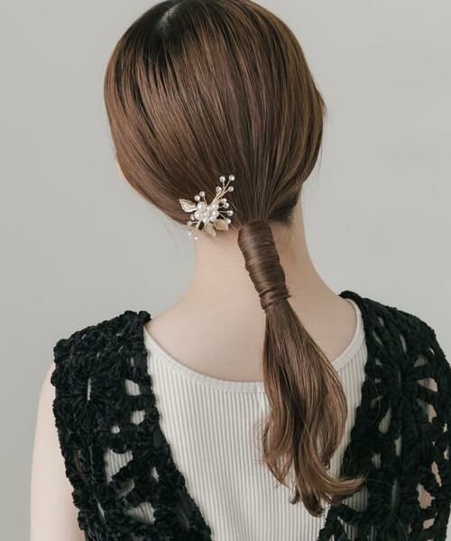 SMELLY / スメリー カチューシャ・カチューム・その他 | パールリーフモチーフヘアクリップ | 詳細2