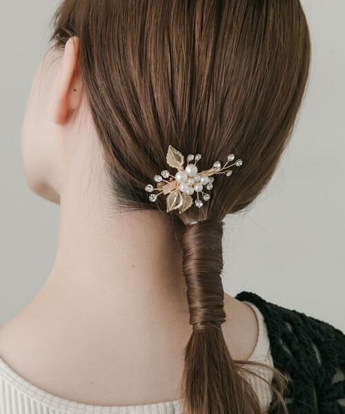 SMELLY / スメリー カチューシャ・カチューム・その他 | パールリーフモチーフヘアクリップ | 詳細3