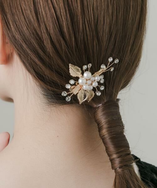 SMELLY / スメリー カチューシャ・カチューム・その他 | パールリーフモチーフヘアクリップ | 詳細4