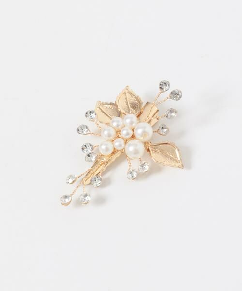 SMELLY / スメリー カチューシャ・カチューム・その他 | パールリーフモチーフヘアクリップ | 詳細6