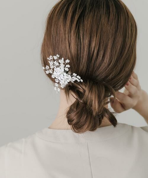 SMELLY / スメリー カチューシャ・カチューム・その他 | パールシャワーフラワーヘアクリップ | 詳細1