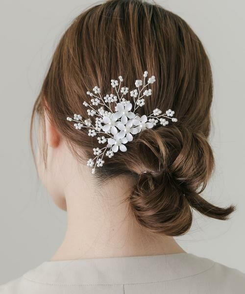 SMELLY / スメリー カチューシャ・カチューム・その他 | パールシャワーフラワーヘアクリップ | 詳細2