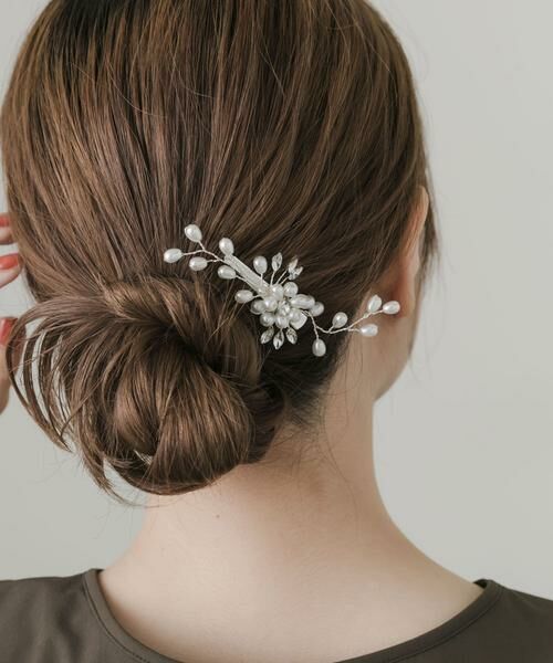 SMELLY / スメリー カチューシャ・カチューム・その他 | フラワーモチーフパールヘアクリップ | 詳細5