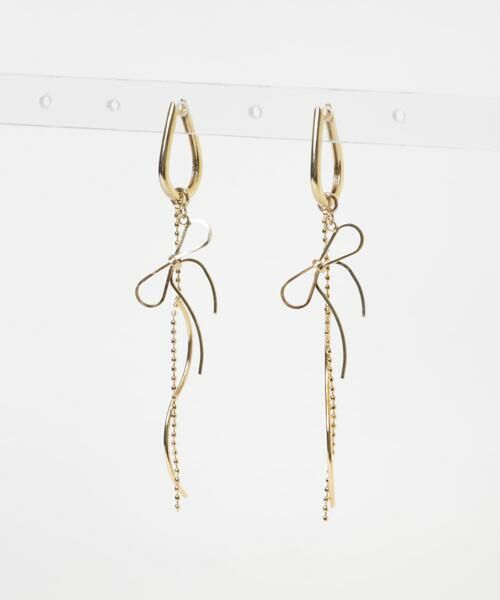 SMELLY / スメリー ピアス・イヤリング | ドロップリボンバーチェーンピアス | 詳細4