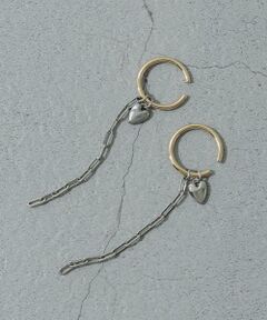 SMELLY / スメリー ピアス・イヤリング | マルチWAYコンビメッキハートチェーンイヤカフ