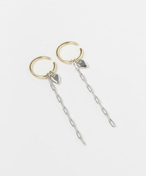 SMELLY / スメリー ピアス・イヤリング | マルチWAYコンビメッキハートチェーンイヤカフ | 詳細11