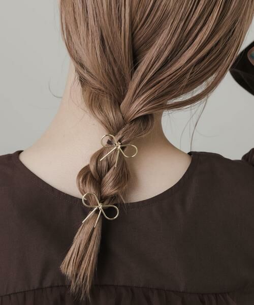 SMELLY / スメリー ヘアアクセサリー | メタルミニリボン2セットヘアカフ | 詳細2