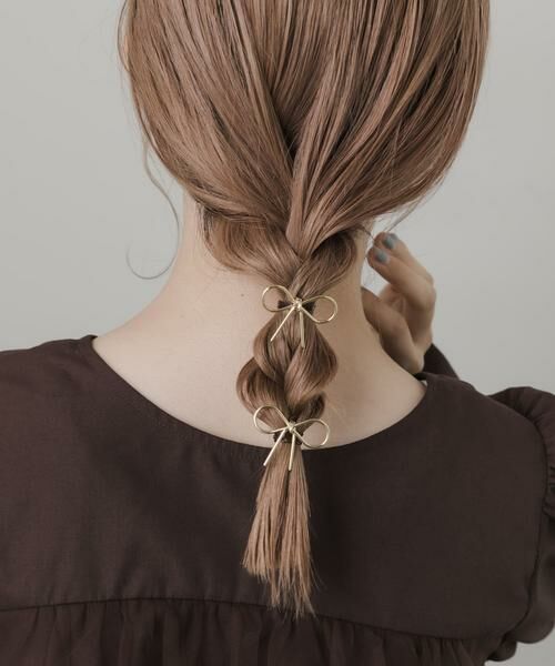 SMELLY / スメリー ヘアアクセサリー | メタルミニリボン2セットヘアカフ | 詳細3