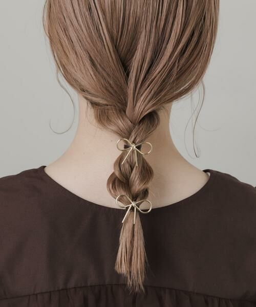SMELLY / スメリー ヘアアクセサリー | メタルミニリボン2セットヘアカフ | 詳細4