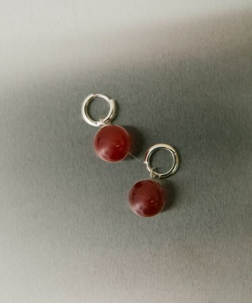 SMELLY / スメリー ピアス・イヤリング | SMELLY so’　carnelian sphere pierce | 詳細2